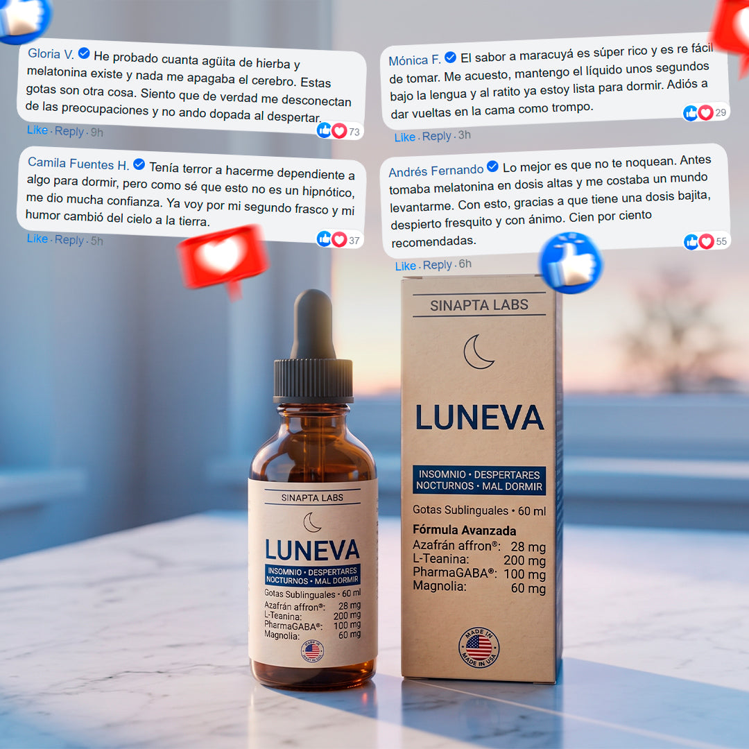 LUNEVA: gotas sublinguales que apagan el modo alerta de la noche