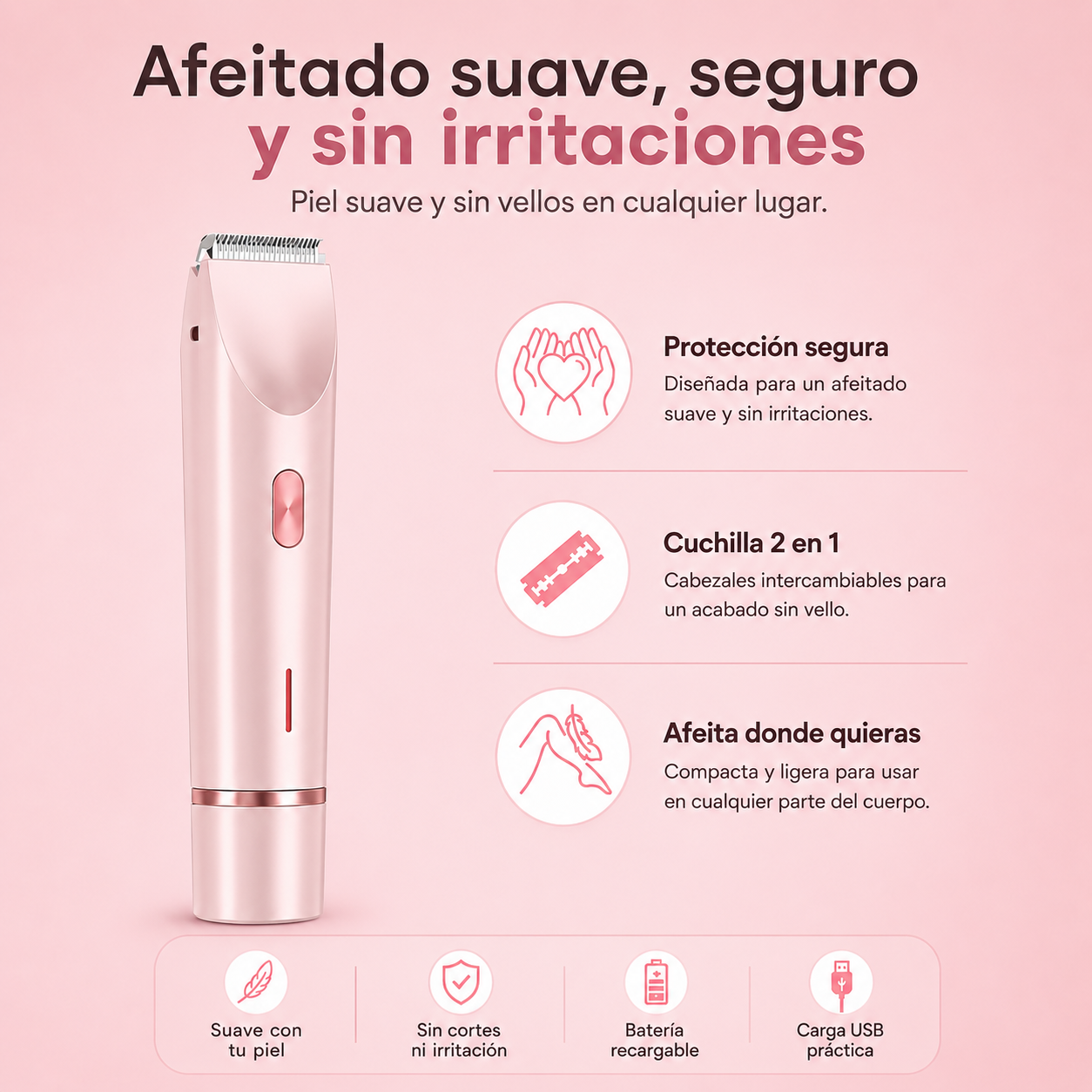 Razerly™️ | Depilación sin irritación ni vellos encarnados.