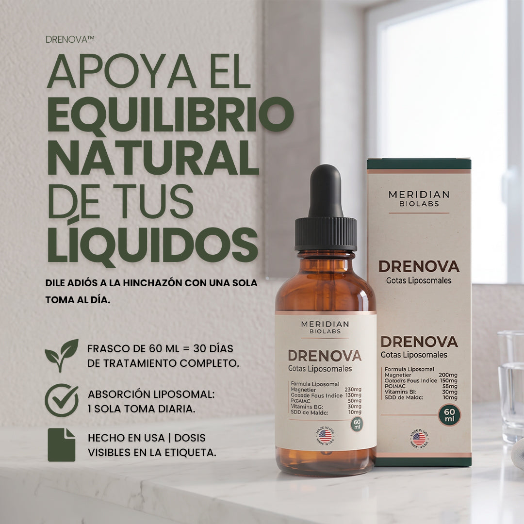 DRENOVA - Gotas Liposomales para la Retención de Líquidos